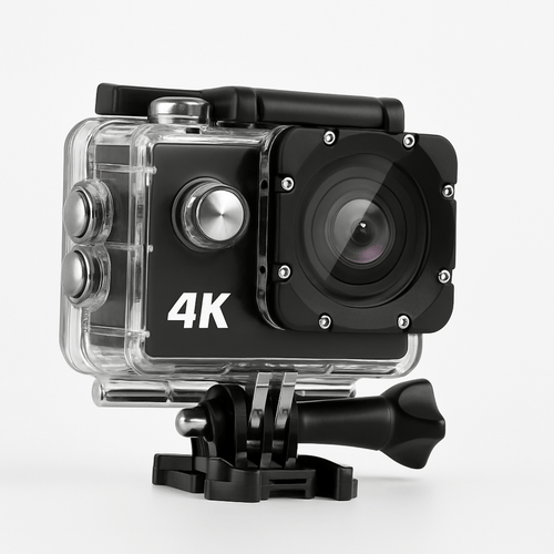 Caméra d'action 4K avec grand angle 170° – Étanche, commande par application & qualité d'image Ultra HD