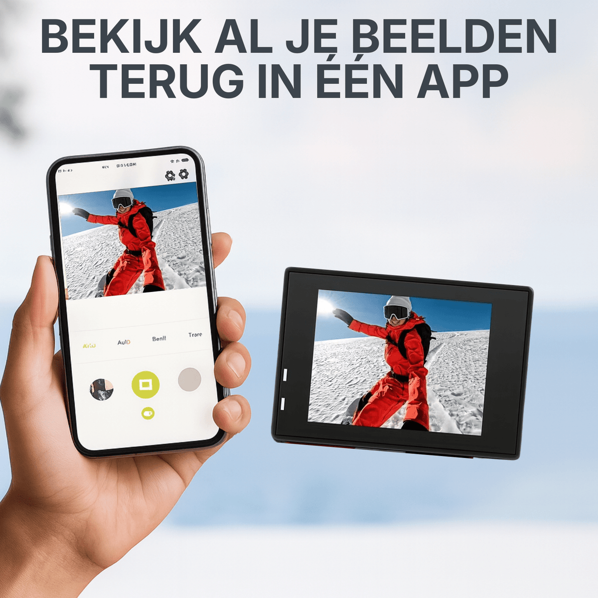Regarder et envoyer des vidéos de caméra d'action 4K via une application smartphone.