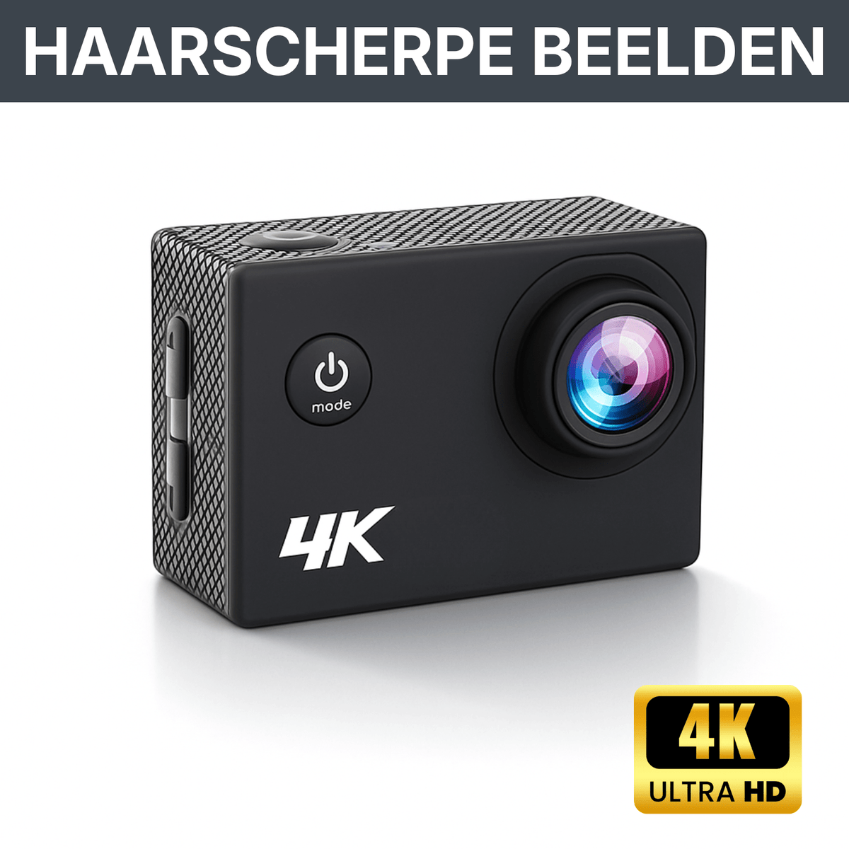 Caméra d'action 4K avec objectif ultra HD pour des images d'une netteté extrême