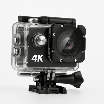4K action camera met waterdichte behuizing en 170° groothoeklens