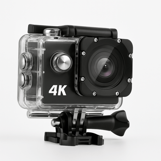 4K action camera met waterdichte behuizing en 170° groothoeklens