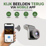 ClearView Ultra dashcam avec connexion wifi et application mobile pour iOS et Android pour visualiser les images en direct, les enregistrer ou les partager directement via smartphone.