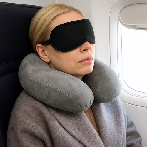 DreamRest™ – Coussin de Voyage Ergonomique & Lavable