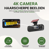 Caméra embarquée GuardianView Pro avec résolution 4K Ultra HD, objectif grand angle 170° et vision nocturne pour une enregistrement de plaque d'immatriculation ultra nette, même à grande vitesse.